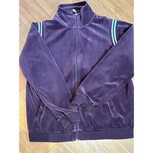 NYL Wine Velour Track Jacket